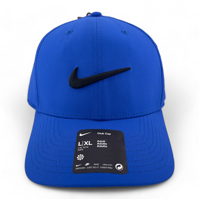 Nike Club Cap Structured Swoosh Deep Blue FB5625-480 Adjustable