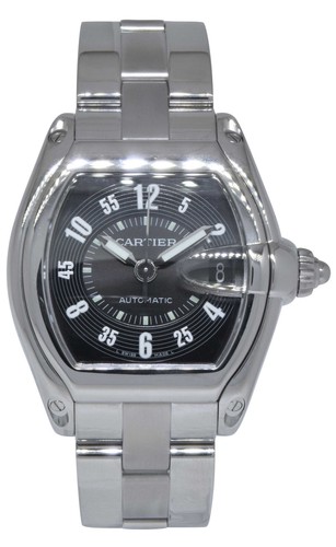 Cartier Roadster Steel Black Dial Mens Automatic Watch 2510 - Picture 11 of 11