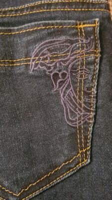 BNWT RRP £300 AUTHENTIC DESIGNER GIANNI VERSACE SKINNY STRETCH BLUE JEANS 28