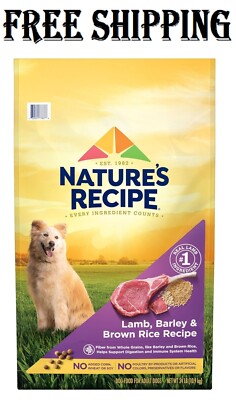 Nature S Recipe Lamb, Barley & Brown Rice Recipe Dry Dog Food, 24 Lb. Bag