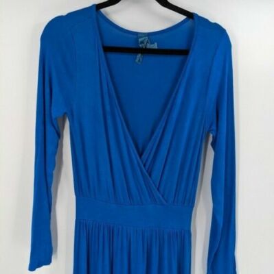 Go Couture Long Sleeve Maxi Dress - Galaxy Blue at Nordstrom Rack