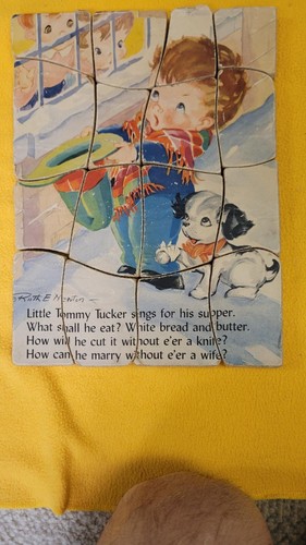 Kiddie Puzzle; 1930's 16-piece Little Tommy Tucker Puzzle Ruth E Newton