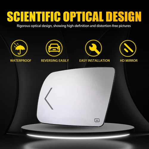 Mirror Glass with Heated Turn Signal Driver LH Side for Toyota Tundra 2007-2017