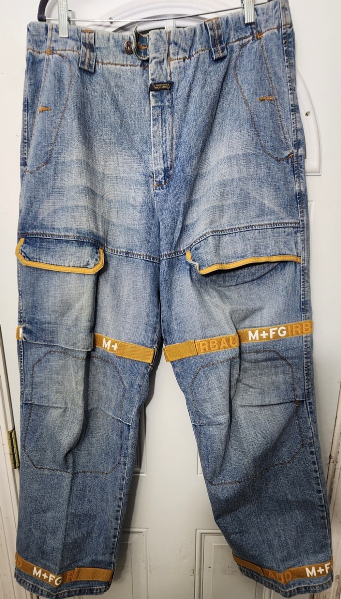 MARITHE FRANCOIS GIRBAUD Jeans Light Blue/yellow Size 40x33