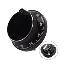 5V 100PPR 6 Terminal Eletronic Hand Wheel Manual Pulse Encoder Generator Black