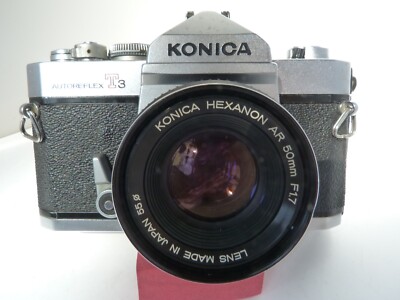 KONICA AUTOREFLEX T3 ＋　AR HEXANON 50F1.7 VINTAGE Konica Autoreflex T3 Chrome SLR Camera, Hexanon AR 50/1.7