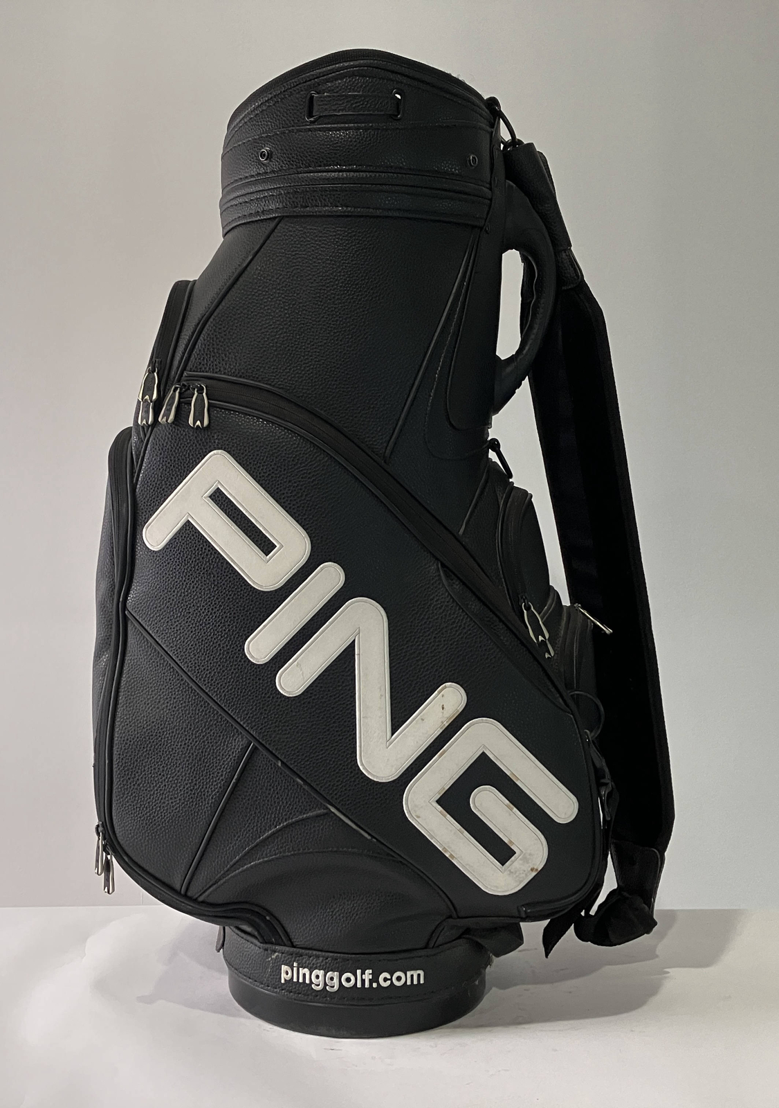 Ping Staff Bag Black 6Way Divide Single Strap Golf Bag 9" x 9.5" eBay