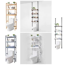 VEVOR Over the Toilet Storage 3/4-Tier Bathroom Shelf Rack Space Saver Organizer