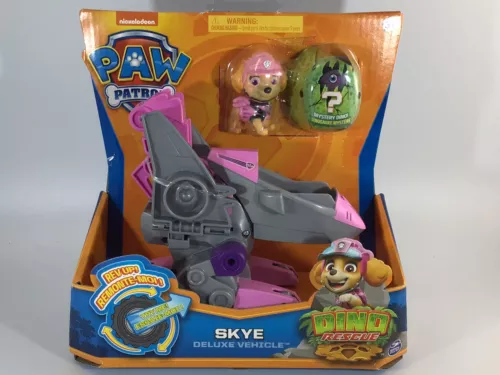 PAW Patrol, Dino Rescue Skye Deluxe Rev Up Vehicle with Mystery Figure NEW