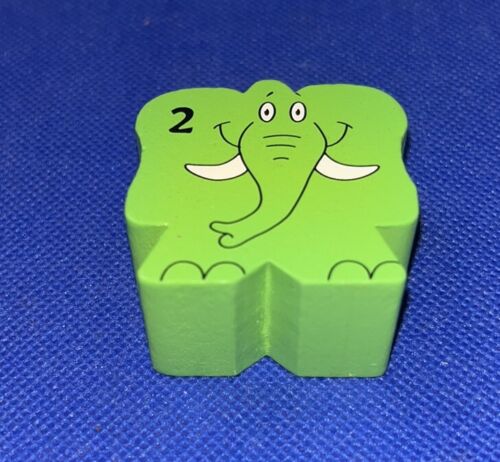 Zimbbos Game 2004 - Replacement Parts Pieces - Green #2 Elephant