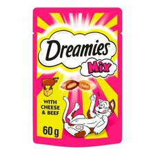 Dreamies Cat Treats 60g Mixed Flavours Beef & Cheese