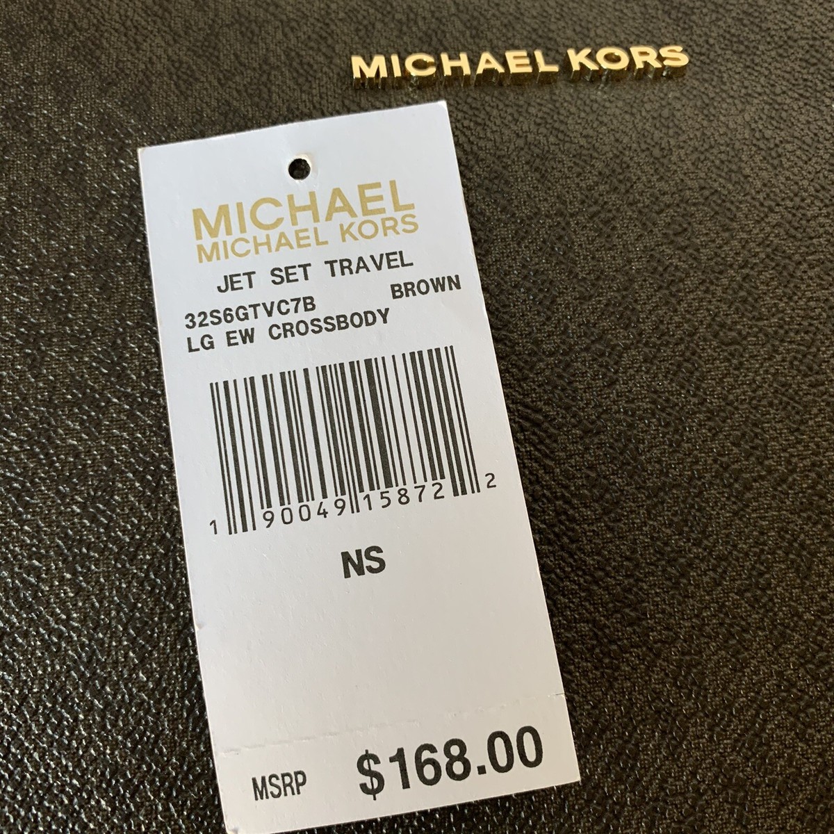 NWT MICHAEL KORS MK Jet Set Travel Logo EW Signature Crossbody Bag