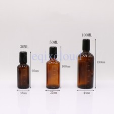 5ml 10ml 30ml 50ml 100ml Amber Glass Empty Roll on Bottles with Scale Rollerball