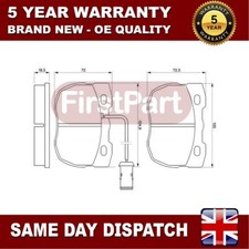 Fits Land Rover Defender Discovery 110 90 Firstpart Front Brake Pads Set