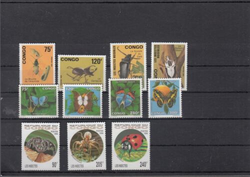 CONGO, 1991/94 Papillons 1293-96 **, Insectes 1258-61, 1417-19 **, (35489) - Photo 1/1