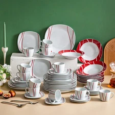 MALACASA Felisa 60-Piece Dinnerware Set Porcelain Tableware Dinner Set for 12