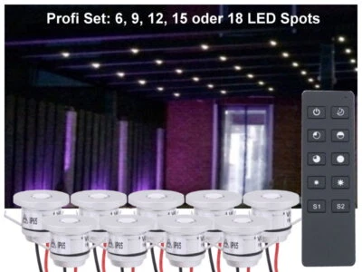 Profi LED Beleuchtung Set 2 Terrassendach Wintergarten silber warmweiss dimmbar - Bild 1 von 4