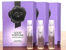 3x GOOD FORTUNE By VIKTOR & ROLF 0.04oz / 1.2ml ea EDP Spray Samples NEW