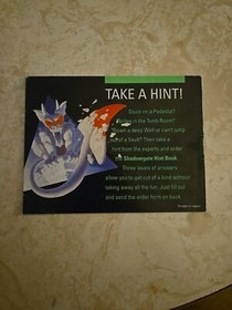 Shadowgate Instruction Booklet NES 1989