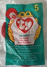 McDonalds 1993 Tag Ty Teenie Beanie Baby Pinchers Lobster UNOPENED 1998 Package