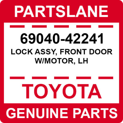 Toyota Land Cruiser RAV4 Lexus CT200h OEM Left Front Door Lock