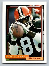 Patrick Rowe RC Rookie 1992 Topps #688 Cleveland Browns