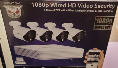 New Night Owl 1080p Wired Hd Video Security 4 Channel Dvr Wired Cameras 1tb Hd 810830029610 Ebay