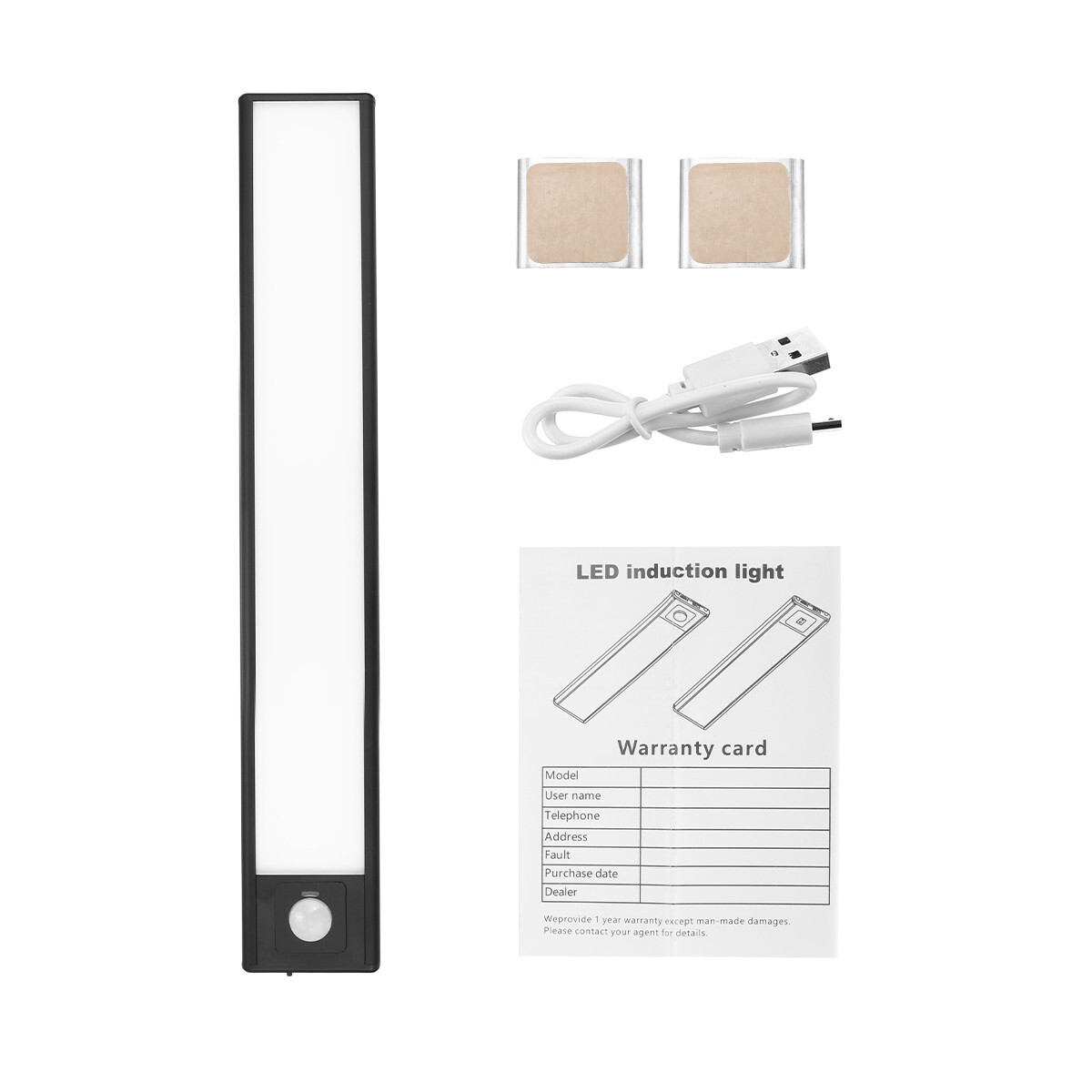 Wireless LED Closet Light USB Rechargeable Motion Sensor Under