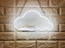 White Cloud Acrylic 14" Neon Light Sign Lamp Bedroom Wall Decor