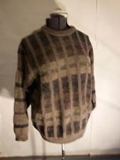Grafico Italia Sweater Mens Browns Large P2p 24" Length 27"