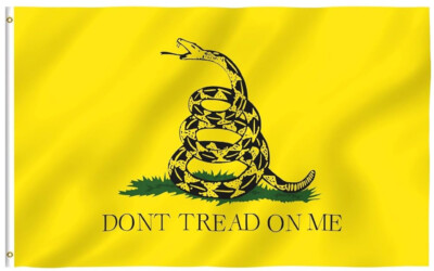 Flagge Fahne Gadsen Don't tread on me gelb 150 x 90cm neu & OVP liberty or death