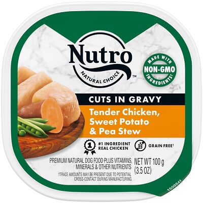 NUTRO Grain Free Wet Dog Food 3.5oz Pack of 24 Tender Chicken Stew