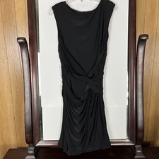 Nine West (Size 8) Women’s Black Bodycon Twisted Sleeveless Dress Ruched Rear