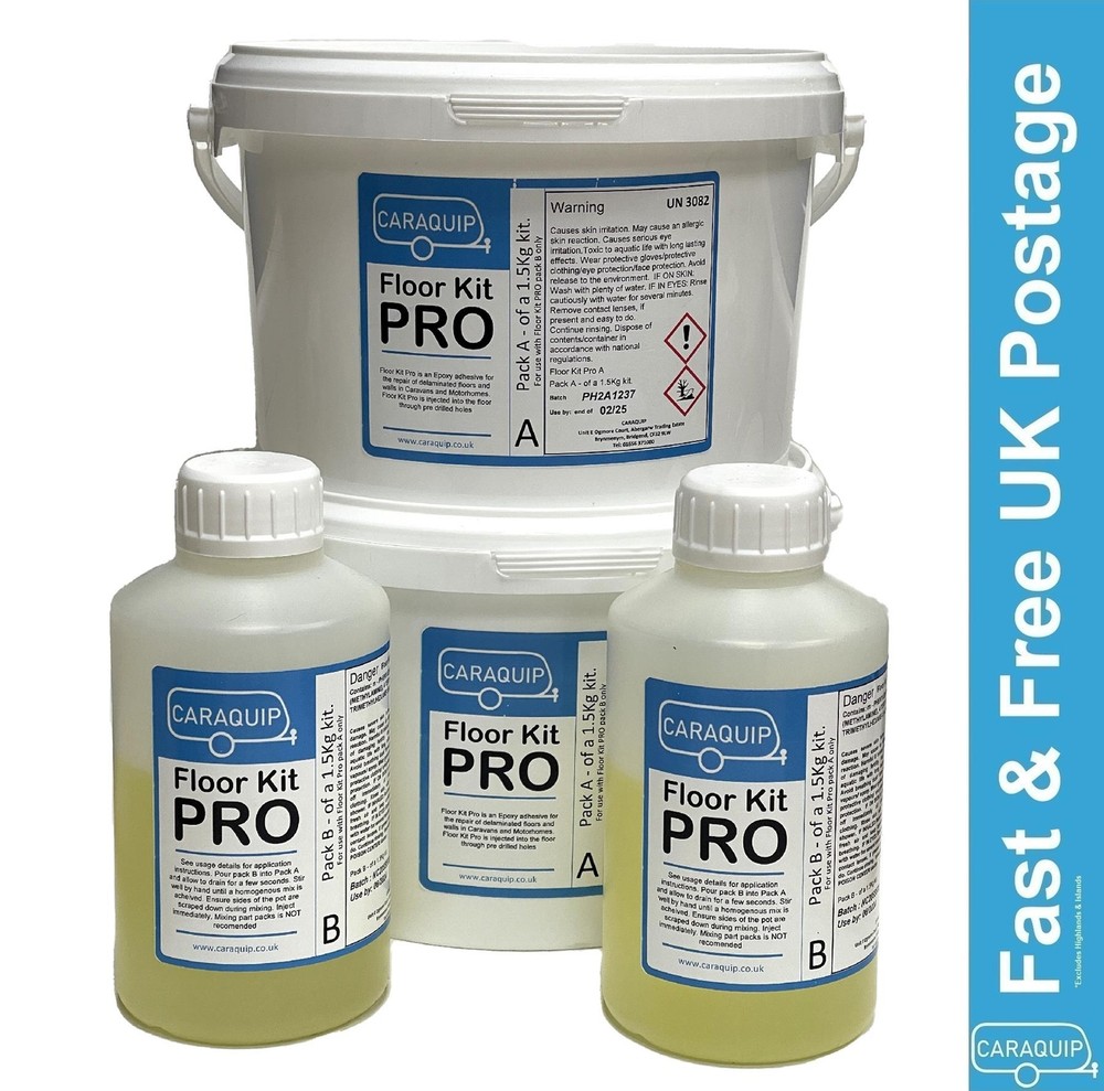 Caravan Floor Delamination Repair Kit Adhesive Damp Motorhome Static 3kg