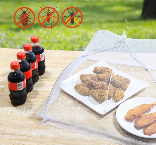 5pcs Fliegengitter Obstnetz Fliegenhaube Speiseschirm Lebensmittel Schutzhaube - Bild 13 von 15