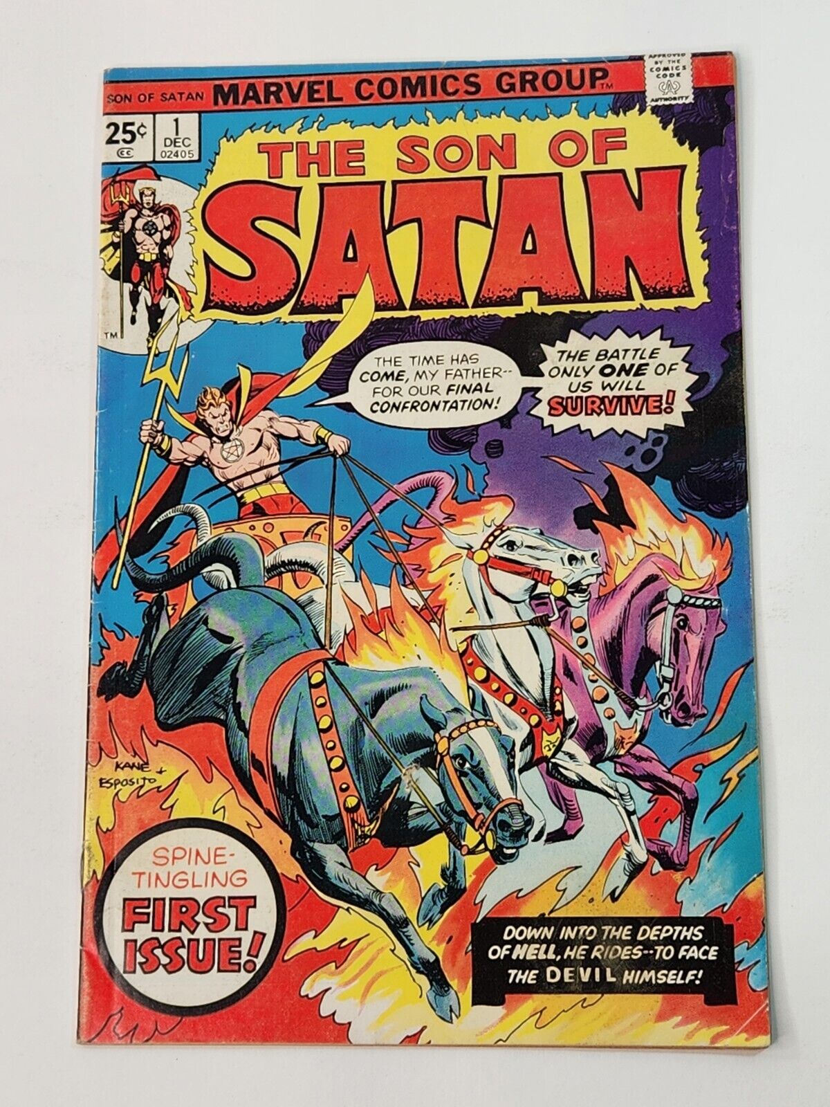 Son of Satan 1 Marvel Comics 1st Solo Titled Series Daimon Hellstrom 1975 w/ MVS