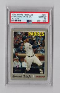 2019 Topps Heritage Action Variation SP Fernando Tatis Jr RC PSA 10 45011018