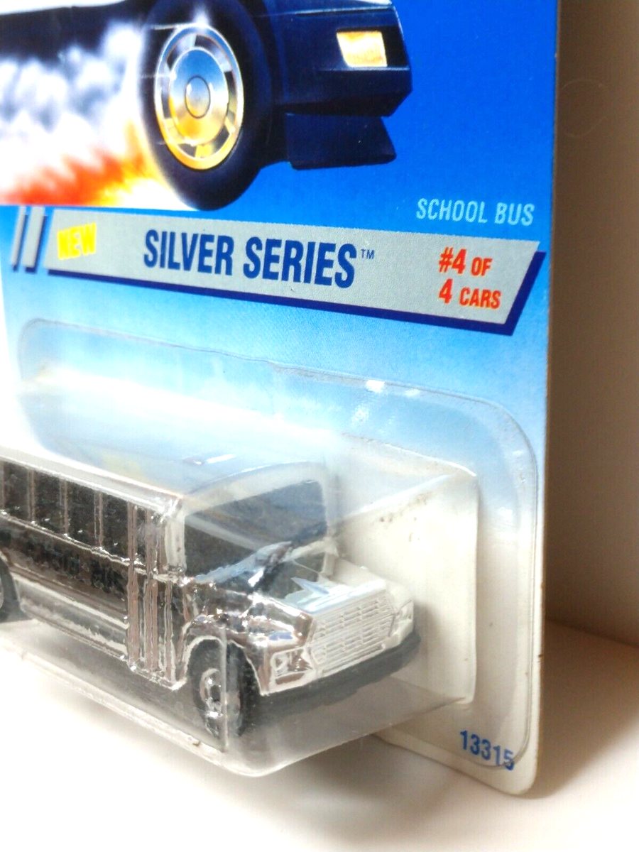 1995 Hot Wheels Silver Series SCHOOL BUS #328 VHTF Dark - ミニカー