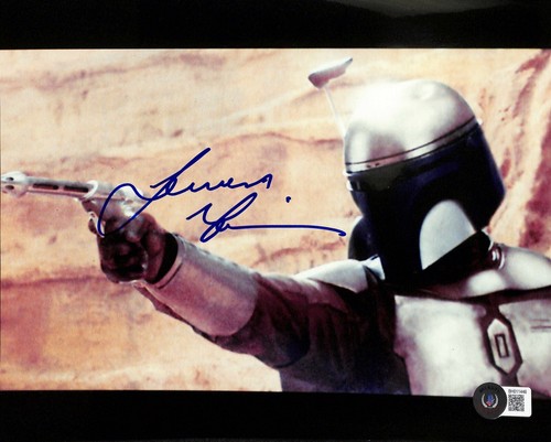 Foto firmada por Jango Fett de Temuera Morrison Star Wars 8x10 BAS (colección de grado) - Imagen 1 de 3