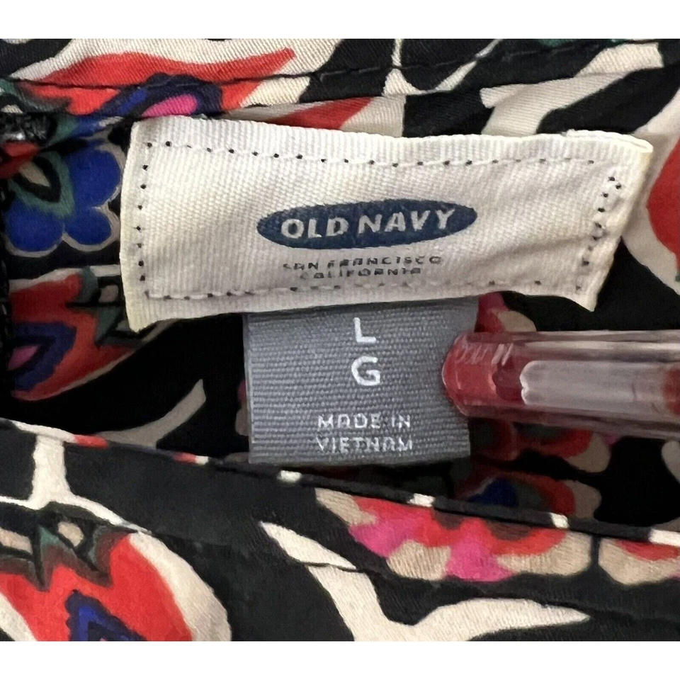 Vestido recto fruncido azul marino antiguo para mujer talla grande ligero geométrico floral Foto 3 de 4