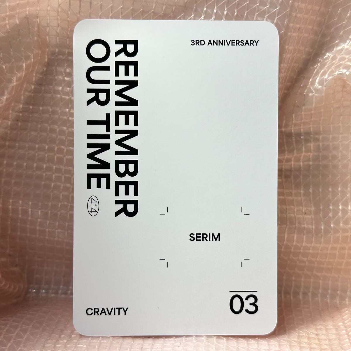 Serim Official Photocard Cravity 3nd Anniversary Tin Case Remember