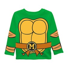 Teenage Mutant Ninja Turtles Costume T Shirt Michelangelo Toddler Boys 2T-5T