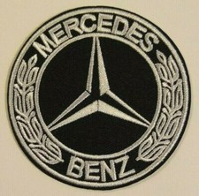 Mercedes Benz Patch German Car Auto Racing 2 5/8" Round Embroidered Iron Sew On