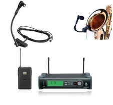 Professional Sax wireless microphone for Brass and Woodwind Clip Gooseneck Mic