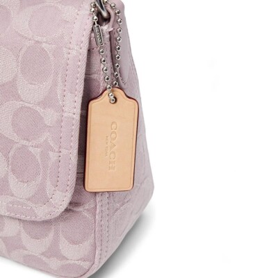 COACH Soft Tabby Shoulder Bag in Signature Denim Pink Purple