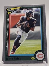 2022 PANINI CLASSICS JUSTIN FIELDS SILVER PREMIUM FOOTBALL CARD BEARS NFL topps