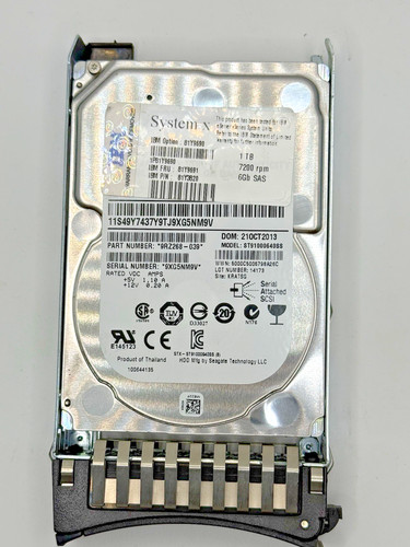 IBM 1TB 2,5'' SFF SATA 6G 7,2K Festplatte 81Y9731 System X ST91000640NS