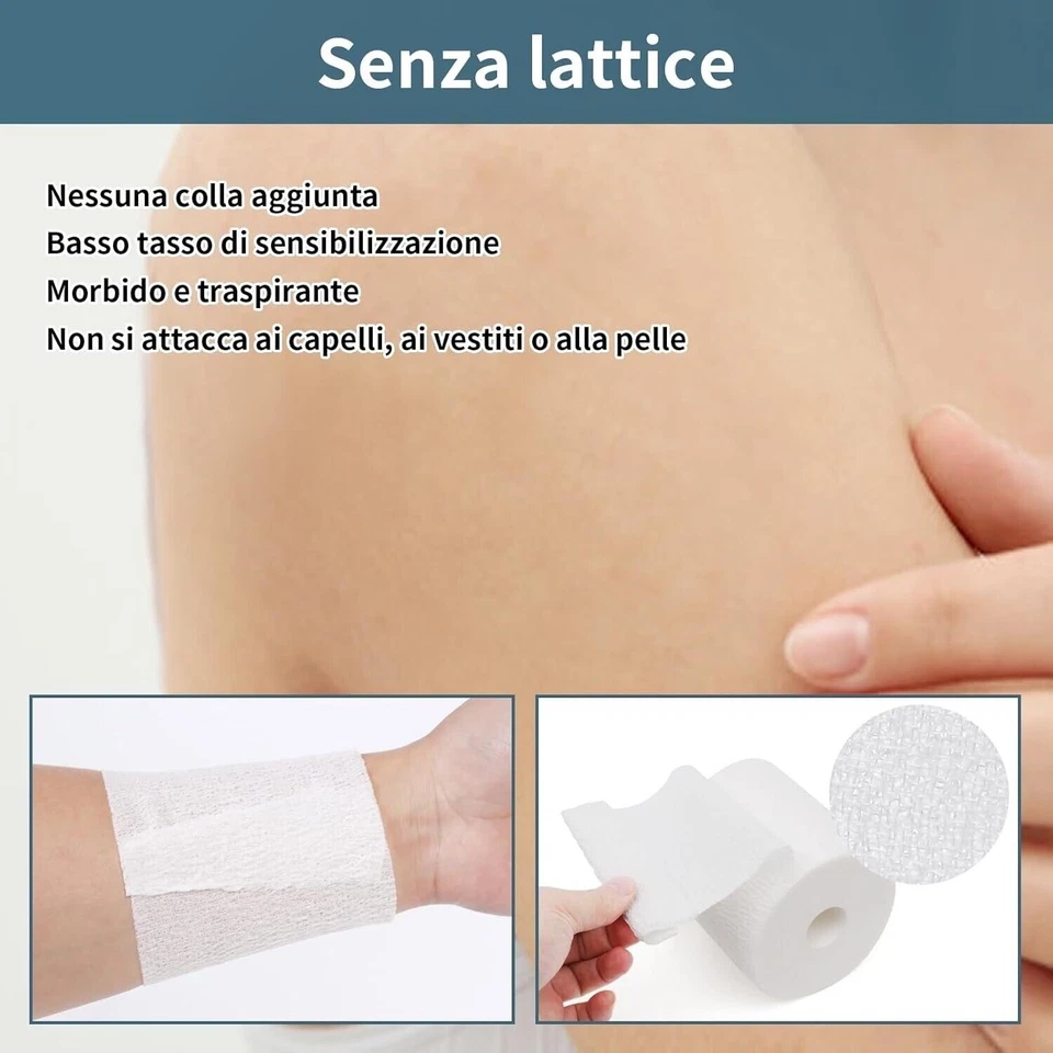 Benda Elastica Coesiva 20 mt x 10 cm, Ideale per Medicazioni Bendaggi Funzionali - Image 2 of 4