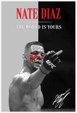Nate Diaz Boxing Poster Unframed 24x36 MMA Fighter Sports Wall Art