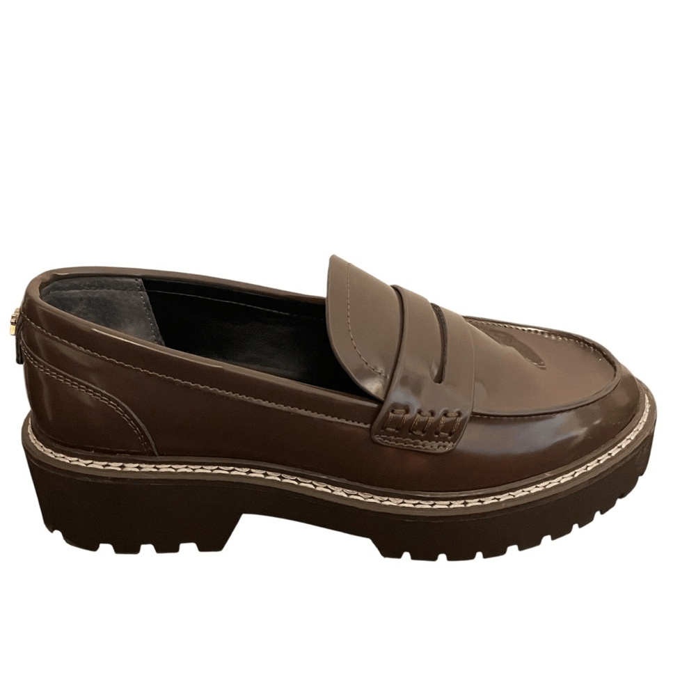 SAOLA Mocassini Calvin Klein Suzie casual suola a strappo marrone 6 5 NUOVI